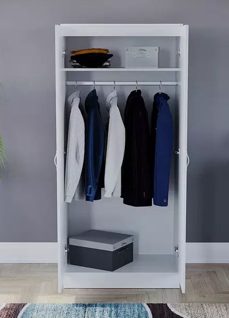 Nova Wardrobe – 2 Door White